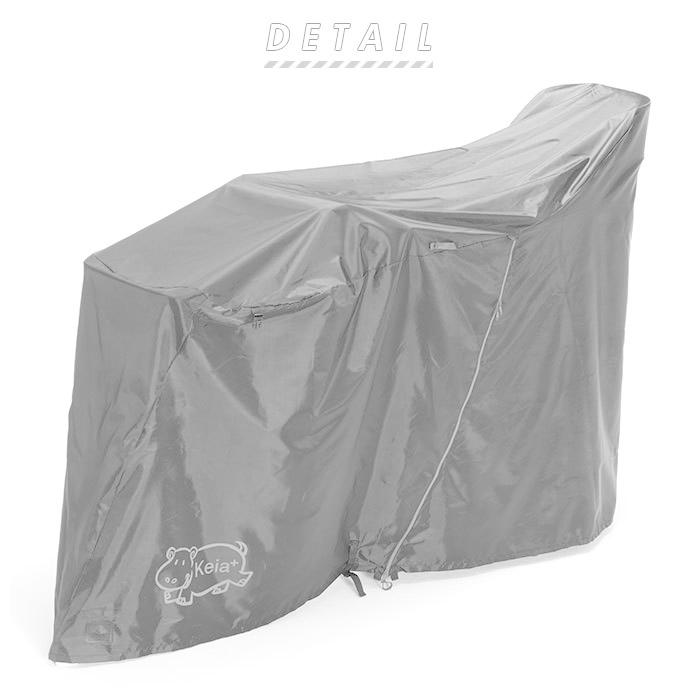 自転車カバー 子供乗せ 通販 サイクルカバー 厚手 丈夫 ブラック シンプル 防水 撥水 はっ水 ハイバック ほこりよけ 前子供乗せ チャイルドシート 自転車カバー |  | 02