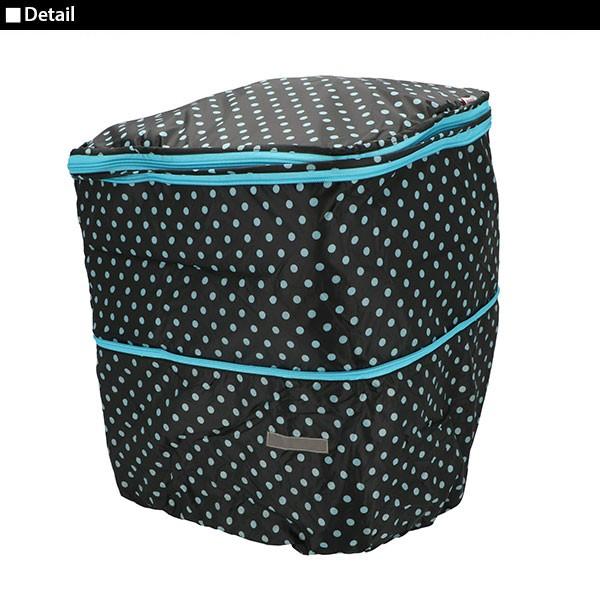 自転車 前かごカバー 防水 おしゃれ 2段式前かごカバー 定番 前かご 大型 雨 ファスナー 防水 | BACKYARD FAMILY | 03