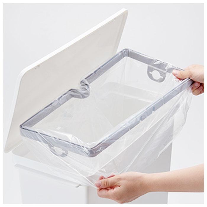 キッチン 通販キッチン ゴミ箱 ペダル 25L ごみ箱 スリム 分別 ペダル式ゴミ箱 低く開く ダストボックス 横型 ヨコ型 おしゃれ 蓋つき ふた付き キッチン | ペダルペール | 06