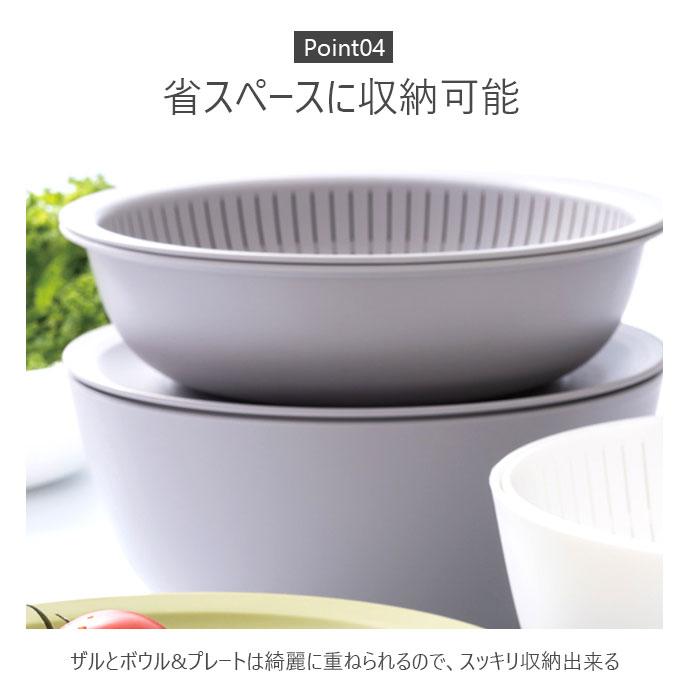 like-it ライクイット 米とぎ ザル 通販 ボウル 浅型 プレート セット 米研ぎボウル 水切り 湯引き 皿 蓋 北欧 軽量 炊飯 お米 キッチン デザイン  like-it | Like-it | 07