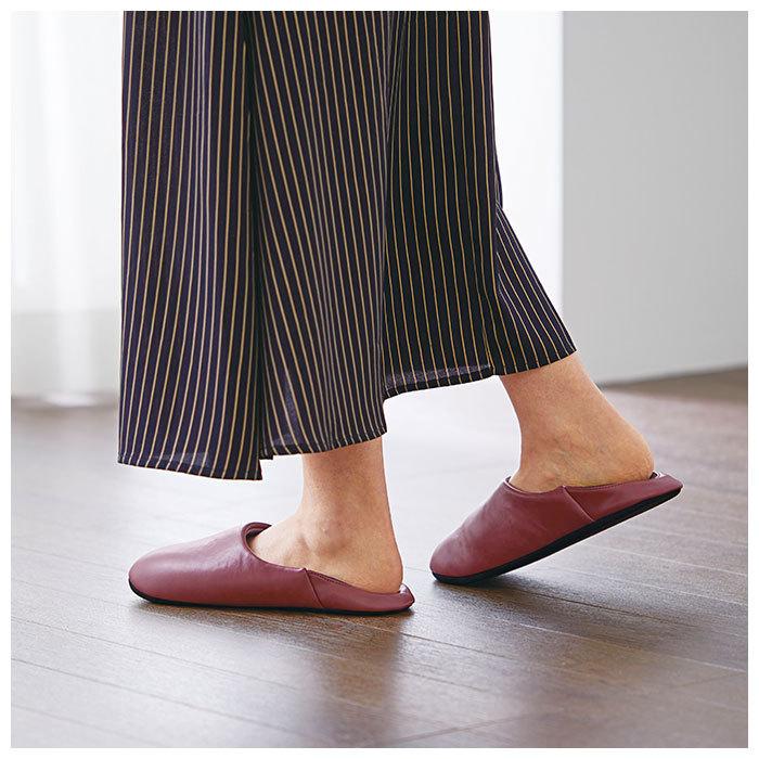 スリッパ 防災 通販 安全靴 防災スリッパ 防災用品 普段履き ガラス 釘 通さない 折り畳み 折りたたみ 滑りにくい レザー調 歩きやすい 脱げにくい スリッパ | COGIT | 02