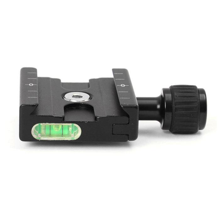 アルカスイス互換 プレート 通販 クイックリリース クイックリリースクランプ 水準器 雲台 ボールヘッド カメラ 三脚 アルミ製 ブラック  アルカスイス互換 |  | 03