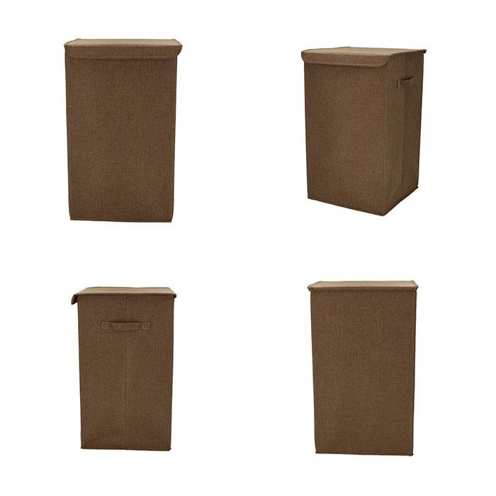 ランドリーバスケット 折りたたみ バスケット 通販 角型 スリム 北欧 蓋つき ふた付き ランドリーボックス 洗濯かご ランドリー収納 収納ケース | ブランド登録なし | 19