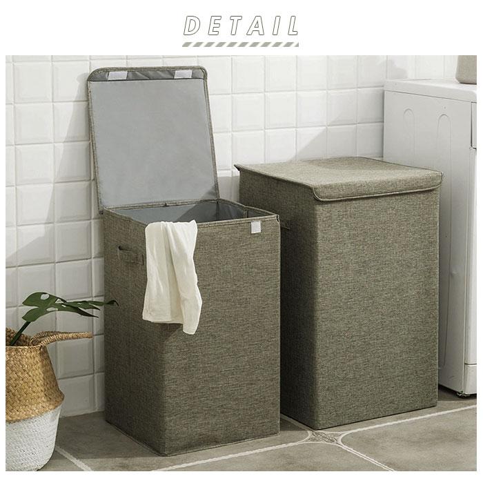 ランドリーバスケット 折りたたみ バスケット 通販 角型 スリム 北欧 蓋つき ふた付き ランドリーボックス 洗濯かご ランドリー収納 収納ケース | ブランド登録なし | 07