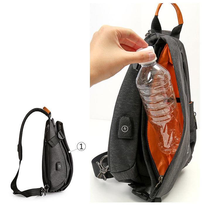 ボディバッグ メンズ 通販 かっこいい おしゃれ ワンショルダー usbポート 斜めがけ 大容量 肩掛け 軽量 ショルダーバッグ サイクリング 自転車 ボディバッグ |  | 07