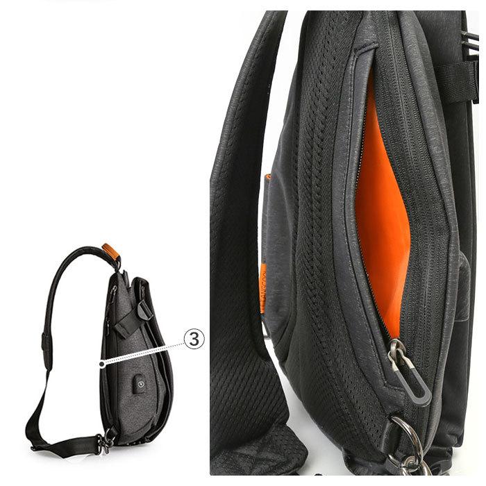 ボディバッグ メンズ 通販 かっこいい おしゃれ ワンショルダー usbポート 斜めがけ 大容量 肩掛け 軽量 ショルダーバッグ サイクリング 自転車 ボディバッグ |  | 09