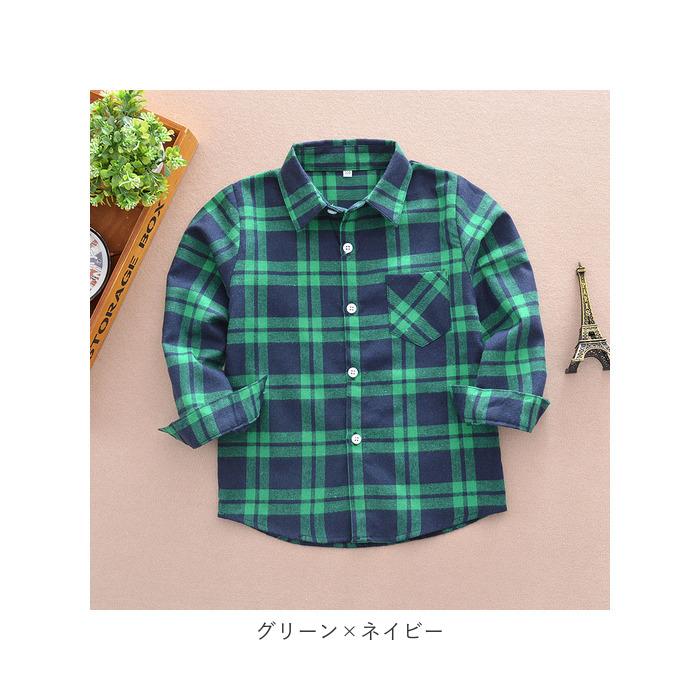 ネルシャツ 通販ネルシャツ キッズ 子供 こども 子ども ジュニア 長袖 長そで チェックシャツ フランネルシャツ 襟付き シャツ 秋 冬 男の子 女の子  ネルシャツ | ブランド登録なし | 12