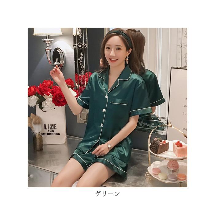 パジャマ 通販パジャマ レディース 半袖 ルームウェア 部屋着 寝巻き ねまき 寝巻 寝間着 ナイトウエア 室内着 前開き 上下 上下セット セットアップ パジャマ | ブランド登録なし | 14