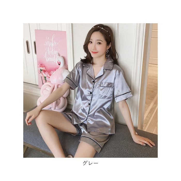 パジャマ 通販パジャマ レディース 半袖 ルームウェア 部屋着 寝巻き ねまき 寝巻 寝間着 ナイトウエア 室内着 前開き 上下 上下セット セットアップ パジャマ | ブランド登録なし | 15