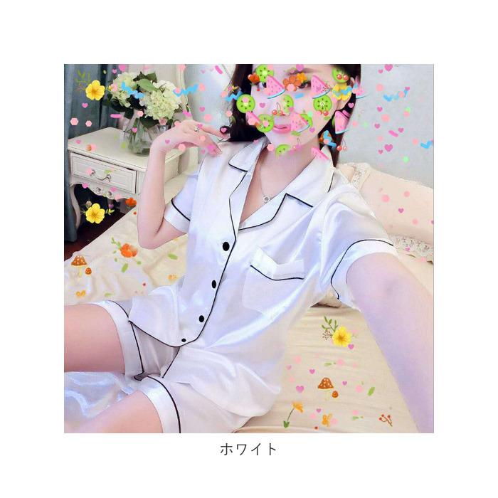 パジャマ 通販パジャマ レディース 半袖 ルームウェア 部屋着 寝巻き ねまき 寝巻 寝間着 ナイトウエア 室内着 前開き 上下 上下セット セットアップ パジャマ | ブランド登録なし | 18