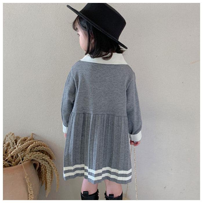 ワンピース 通販ワンピース キッズ 長袖 秋冬 きれいめ プリーツ