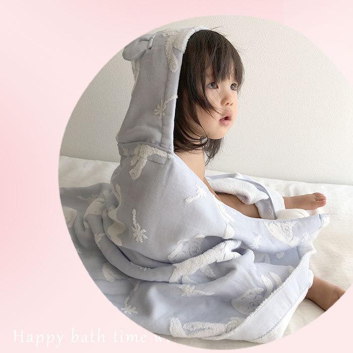 オンライン限定商品 フード付き バスタオル 通販 出産祝い 今治 ガーゼ パイル 日本製 フード付きタオル 男の子 女の子 かわいい おしゃれ ベビーバスローブ ハーフガーゼ Wantannas Go Id