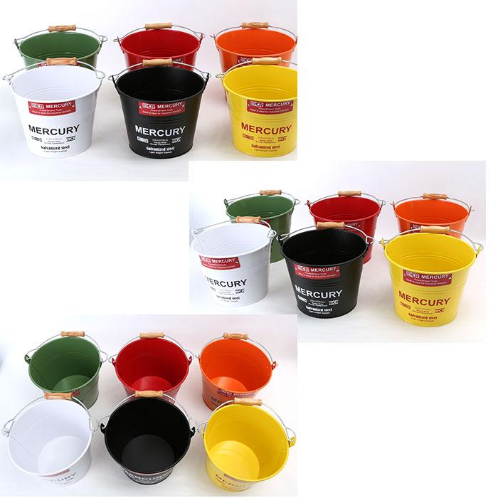 マーキュリー 通販マーキュリー バケツ ブリキバケツ スモール 雑貨 おしゃれ MERCURY 小さめ ブリキ スチール ガーデニング 花壇 植木鉢 鉢植え  マーキュリー | MERCURY | 18