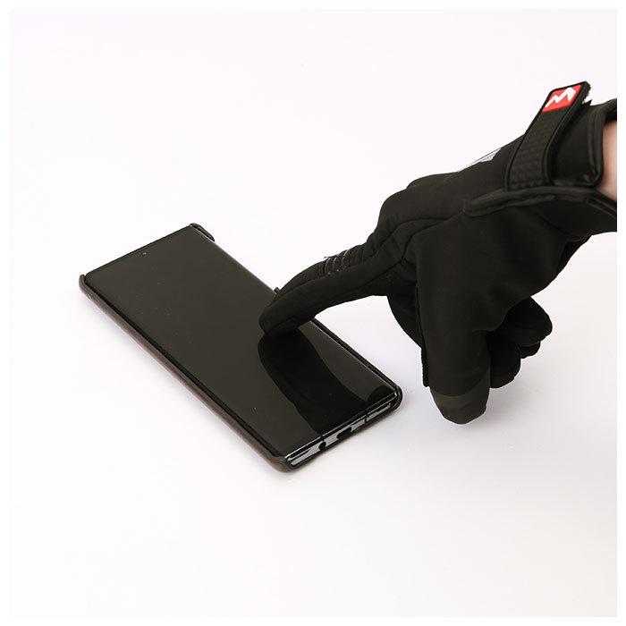 バイクグローブ 冬 防寒 手袋 通販 撥水 防風 風除け 厚手 スマートフォン  スマホタッチパネル 裏起毛 滑り止め しっかり保護 衝撃吸収 バイクグローブ | フィット | 15