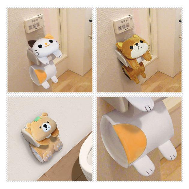 トイレットペーパーホルダーカバー トイレ ペーパーホルダーカバー ねこのしっぽ トイレットペーパーカバー カバー 可愛い 定番 かわいい キャラクター |  | 02