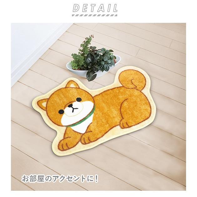 トイレマット かわいい 通販 トイレ マット 単品 キャラクター おしゃれ 豆しば マメシバ ねこ クロ 猫 ミケ ネコ キジトラ いぬ 犬 イヌ トイレマット | 明邦 | 06