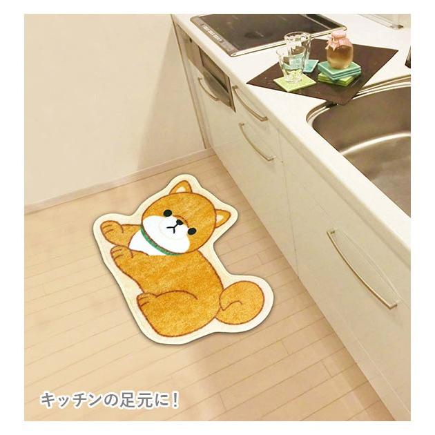 トイレマット かわいい 通販 トイレ マット 単品 キャラクター おしゃれ 豆しば マメシバ ねこ クロ 猫 ミケ ネコ キジトラ いぬ 犬 イヌ トイレマット | 明邦 | 08