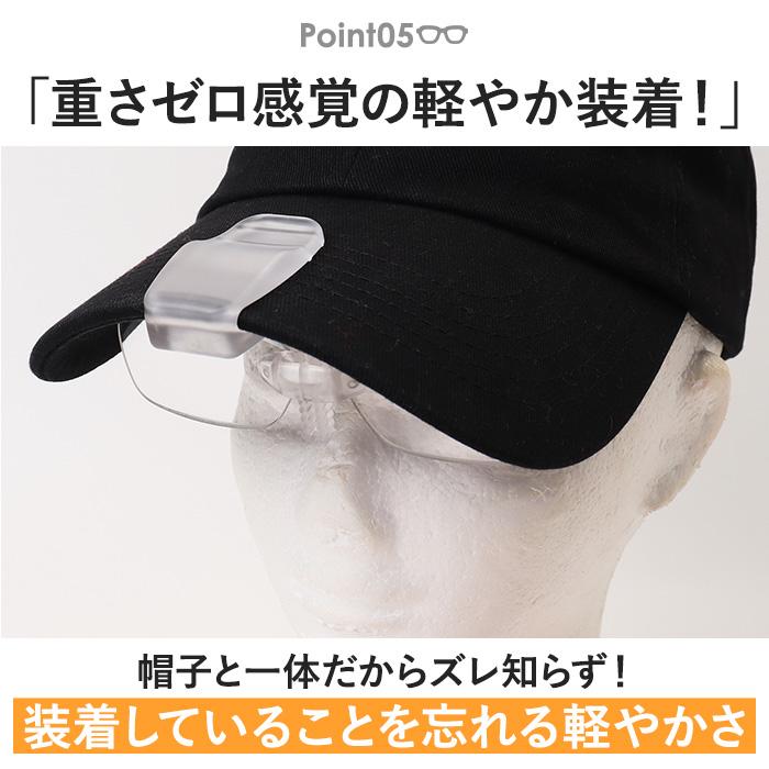 冒険王 老眼鏡 帽子用 通販 帽子用老眼鏡 シニアグラス ネオキャップシニア 眼鏡 めがね メガネ 帽子に装着 帽子につける 帽子対応 クリップオン 冒険王 |  | 10