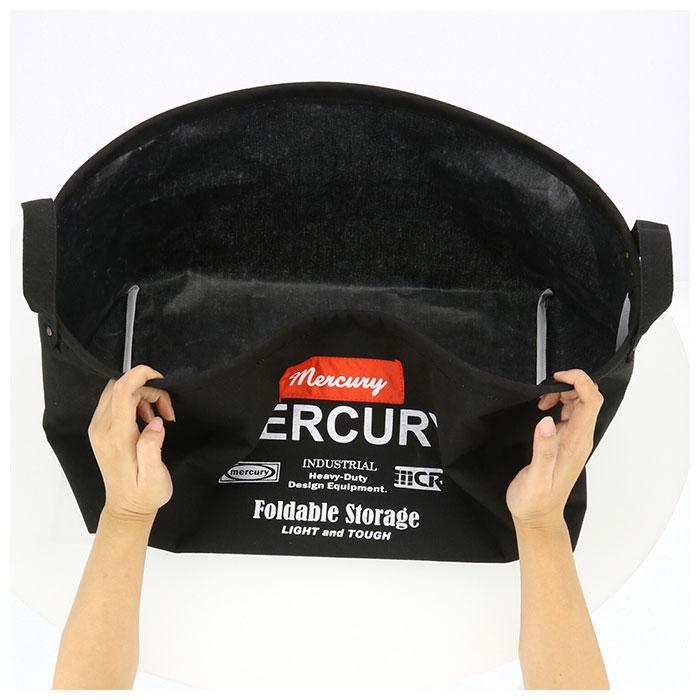 マーキュリー キャンバスバケツ 通販 収納ボックス 布 キャンバス 折りたたみ おしゃれ 雑貨 バケツ MERCURY オーバルバケツ M リビング 収納 マーキュリー | MERCURY | 08
