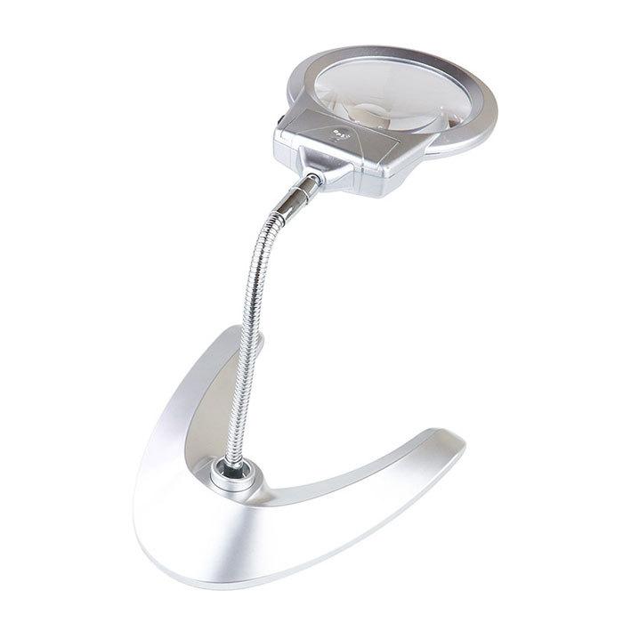 ライト付き スタンドルーペ 通販 拡大鏡 ルーペ スタンド LED ledライト付 卓上 虫眼鏡 虫メガネ 虫めがね スタンドタイプ 読書 新聞 裁縫 趣味 ライト付き |  | 04