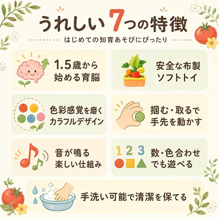 赤ちゃん おもちゃ 指先の知育 通販 ミニファームシリーズ もぎもぎトマト畑 ソフトトイ 知育玩具 ベビー 玩具 布おもちゃ 指先遊び 出産祝い 赤ちゃん | BACKYARD FAMILY | 04