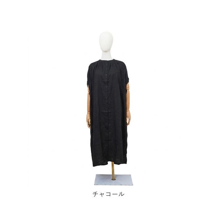 mitis ワンピース ミティス 通販 ギャザーワンピース 夏 春夏 ノースリーブ 袖なし ロング 前開き 前ボタン レディース シンプル インド綿 | mitis | 16