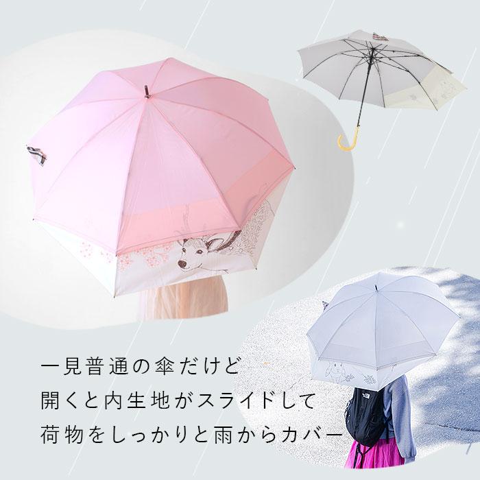 傘 レディース ジャンプ 通販 バックスライド 長傘 ジャンプ傘 雨傘 かさ 60cm 8本骨 グラスファイバー ワンタッチ 婦人傘 大きい リュック ミクニ 三国 傘 | MKN | 12