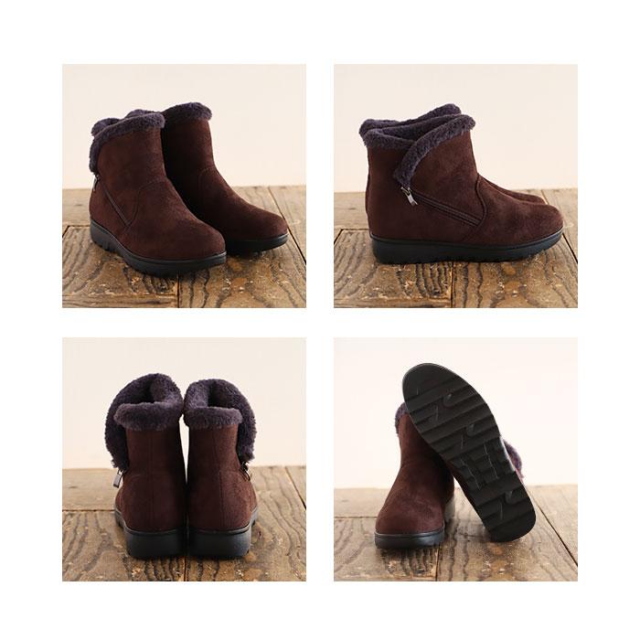 秋冬 レディース ショートブーツ 通販 ショート ブーツ ボア シューズ おしゃれ 冬物 あったか 防寒 ファー 内ボア 歩きやすい サイドファスナー 秋冬 | BACKYARD FAMILY | 17