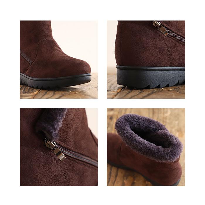 秋冬 レディース ショートブーツ 通販 ショート ブーツ ボア シューズ おしゃれ 冬物 あったか 防寒 ファー 内ボア 歩きやすい サイドファスナー 秋冬 | BACKYARD FAMILY | 18