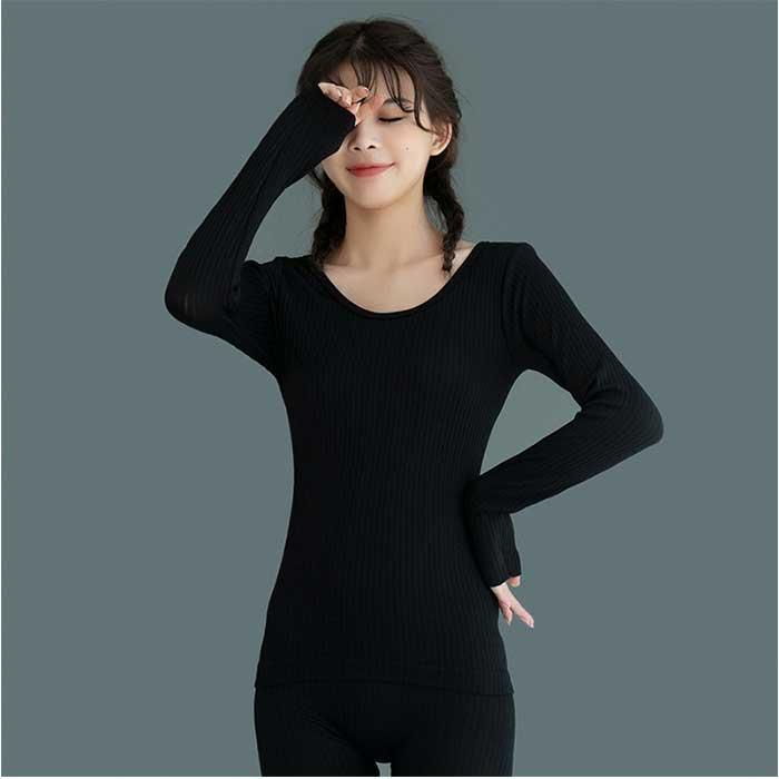 リブインナー 上下セット 通販 肌着 レディース 長袖 インナー アンダーウェア インナーシャツ インナーウェア スパッツ レギンス セット リブインナー |  | 18