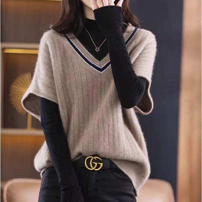 ニット ベスト Vネック レディース 通販 ニットベスト Vネックニットベスト チョッキ ジレ ウェストコート ノースリーブ 重ね着 レイヤード 秋冬 春秋 ニット |  | 14
