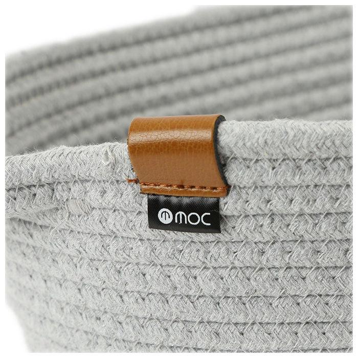 収納 通販収納 かご バスケット 丸形 楕円形 大きい 深型 おしゃれ 北欧 モダン シンプル アイボリー ライトグレー ダークグレー 優しい素材 コットン 収納 | MOC | 06