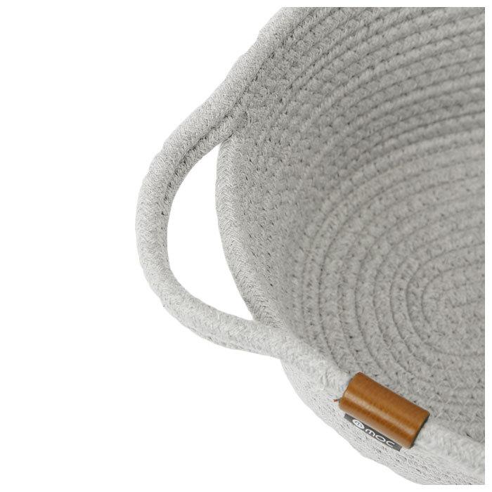 収納 通販収納 かご バスケット 丸形 楕円形 大きい 深型 おしゃれ 北欧 モダン シンプル アイボリー ライトグレー ダークグレー 優しい素材 コットン 収納 | MOC | 07