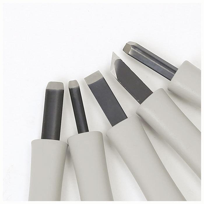 彫刻刀 セット 小学校 5本組 通販 彫刻刀セット 小学生 大工道具 DIY 義春刃物 丸刀 切出刀 平刀 三角刀 ゴムバンド ラバーグリップ プラケース付 彫刻刀 | 義春刃物 | 04