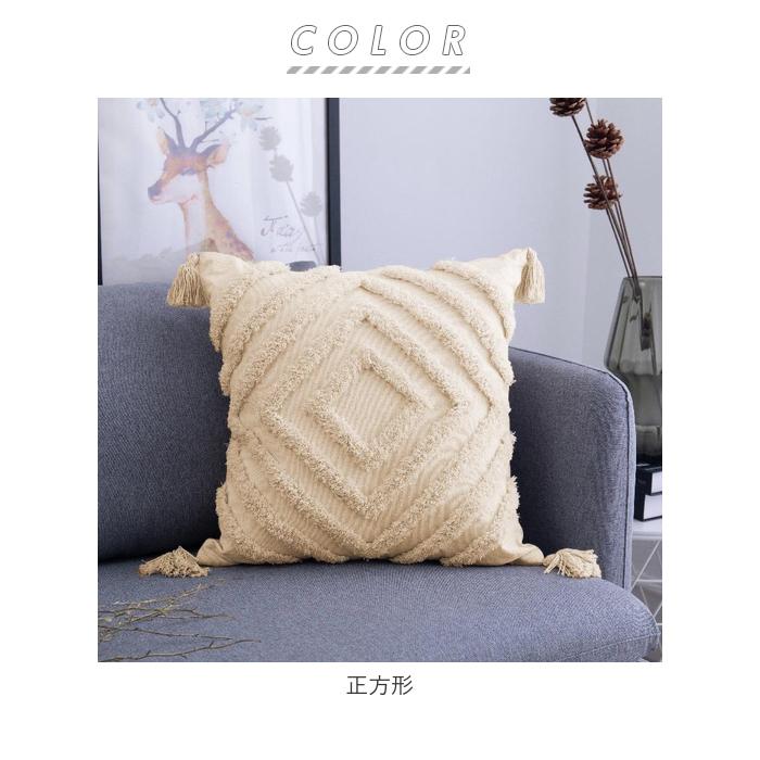 クッションカバー 45×45cm 通販 四隅タッセル付き タッセル付き