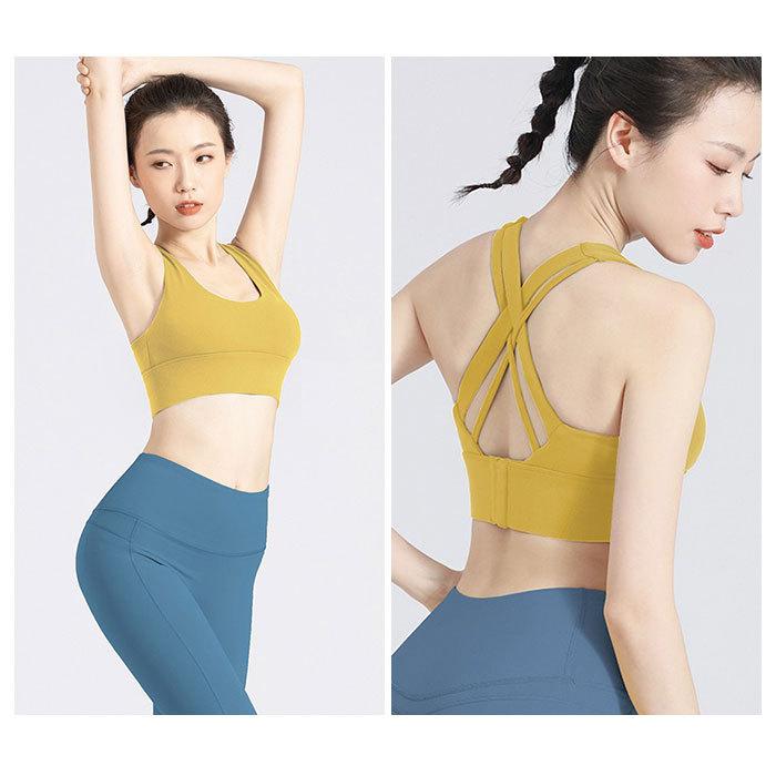 スポーツブラ 通販 4列 ホック 2本 ストラップ Xバック ブラ