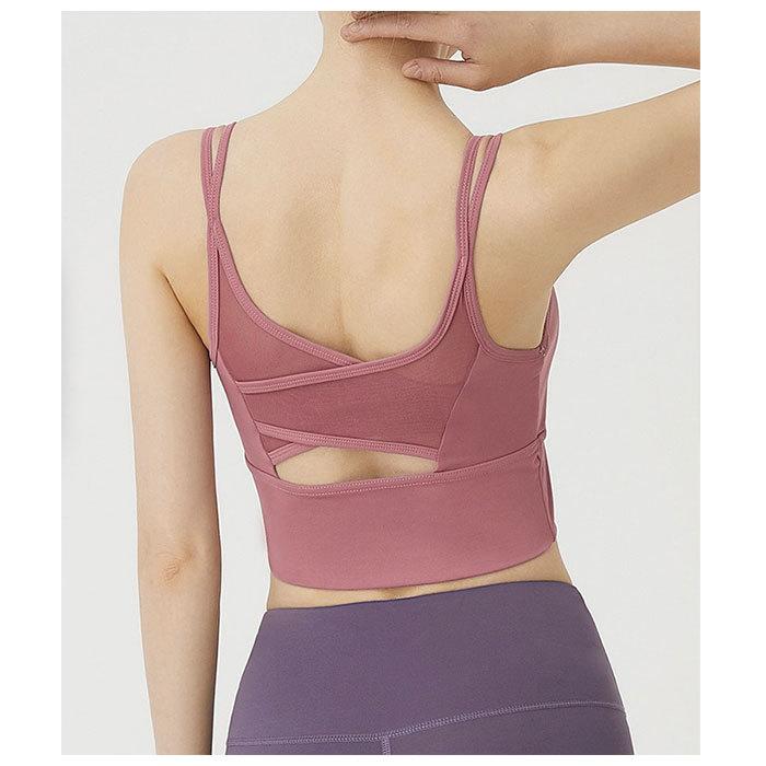 スポーツブラ 揺れない 通販 ノンワイヤー Wストラップ ジュニア ブラジャー ヨガウェア ヨガブラ ナイトブラ スポブラ サポートブラ ブラ スポーツブラ | ブランド登録なし | 02