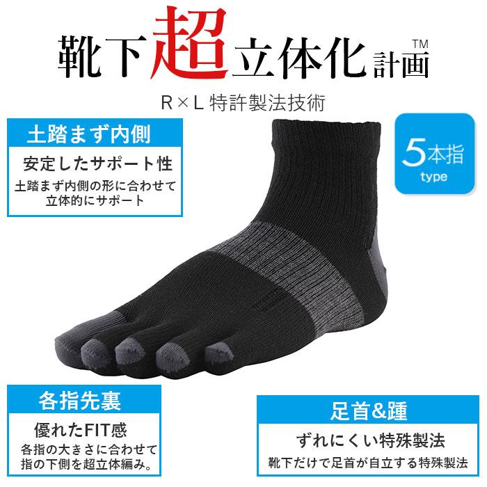 靴下 5本指 ソックス 通販 5本指ソックス アールエル RｘL メリノウール ランニングソックス ユニセックス スポーツソックス 通気性 メンズ 足首の冷え対策 靴下 |  | 06