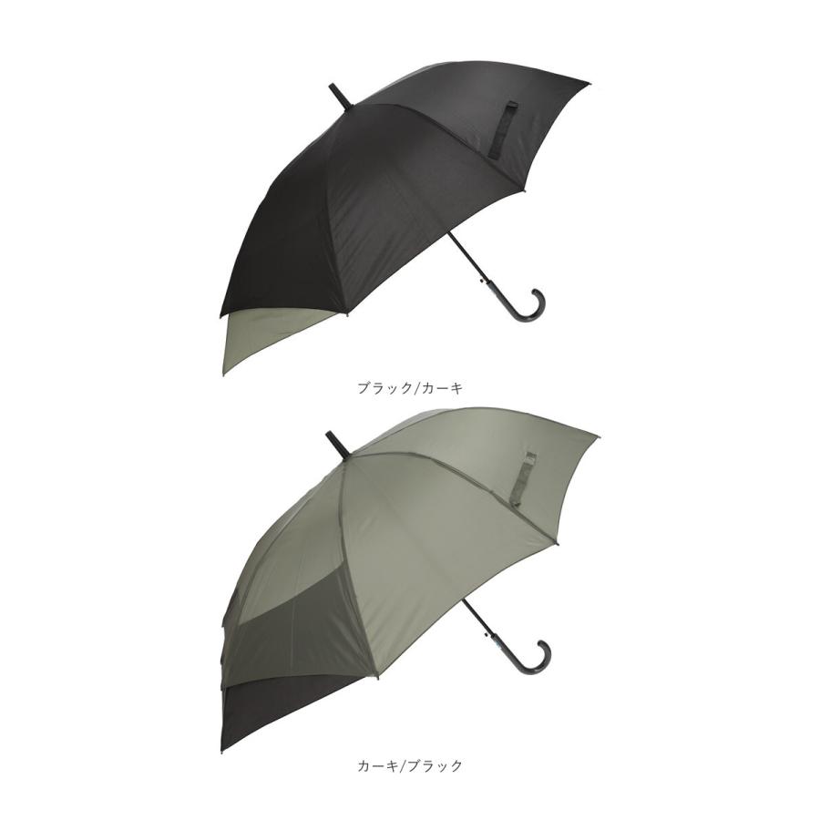傘 メンズ 大きい 通販 伸びる傘 60cm 大きめ 紳士傘 FRP グラスファイバー骨 シンプル 雨傘 おしゃれ ブラック ネイビー 無地 ブランド |  | 16