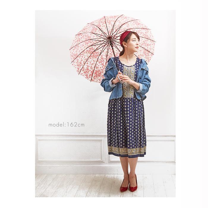 傘 レディース 長傘 通販 おしゃれ ジャンプ 16本骨 ワンタッチ 55cm 和柄 ジャンプ傘 花柄 フラワー 軽い 軽量 メンズ 男女兼用 大人 かわいい 総柄 和風 傘 |  | 17