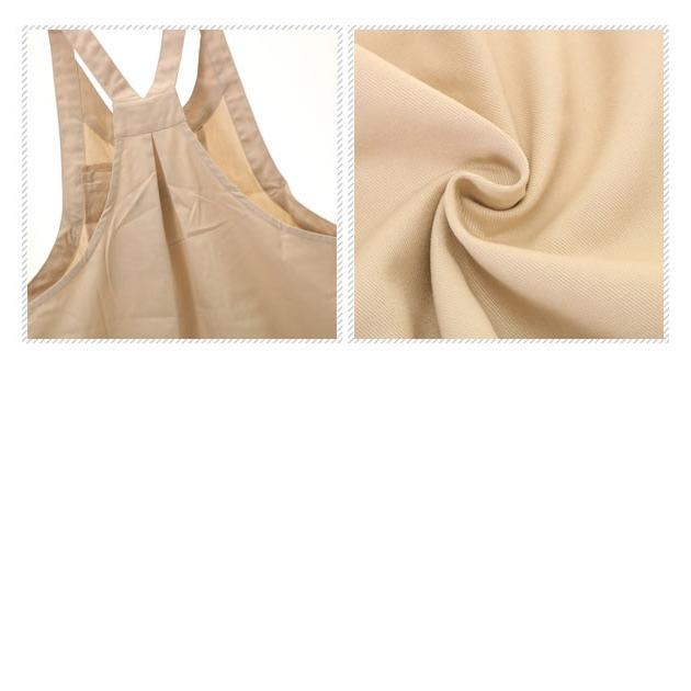 エプロン おしゃれ 保育士 レディース 黒 無地 かわいい 大きいサイズ ワンピース 前掛け ショートエプロン カフェエプロン スタッフエプロン | ブランド登録なし | 05