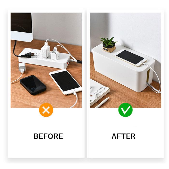 ケーブルボックス コードケース 通販 コード 収納 ケーブルカバー ケーブル収納ケース ボックス タップボックス ケース 配線カバー 配線 隠し  ケーブルボックス | BACKYARD FAMILY | 05