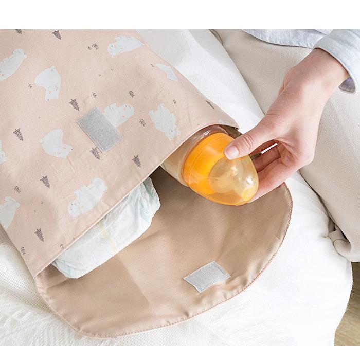 希望者のみラッピング無料 おむつポーチ おしゃれ 通販 かわいい おむつ 収納 持ち運び オムツポーチ オムツバッグ 手提げ ポーチ バッグ 2層 背面ポケット シンプル 軽量 コンパクト Materialworldblog Com