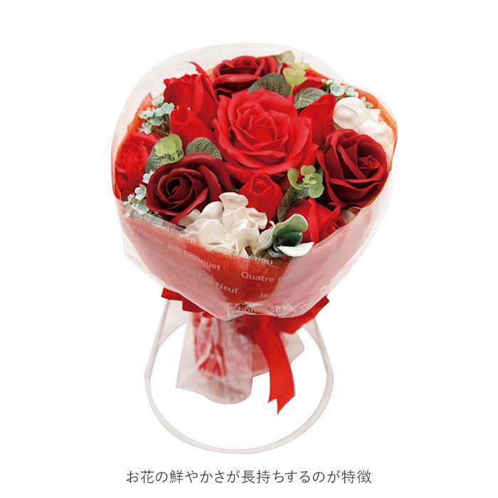 ブーケ 通販 石鹸素材 せっけん シャボン 香り ブーケスタンド付き クリアケース入り 長持ち 観賞用 フラワー デザイン お手入れ不要 かわいい お祝い ブーケ | ブランド登録なし | 02