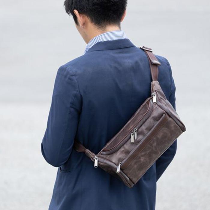 ボディバッグ 通販ボディバッグ メンズ 本革 ワンショルダー ショルダーバッグ 革 レザー 日本製 30代 40代 50代 シンプル レディース カジュアル ボディバッグ_15
