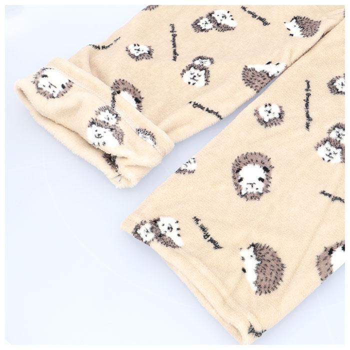 パジャマ レディース 長袖 通販 ルームウェア 上下セット 部屋着 おしゃれ かわいい マイクロファイバー セットアップ クルーネック 女性 ズボン パジャマ | ふわもこ | 25