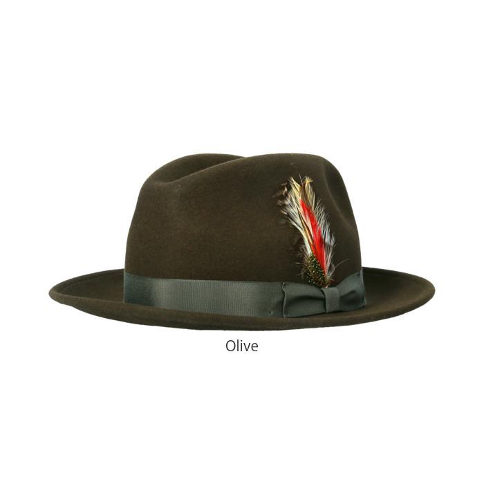 ニューヨークハット　レザー　中折れハット　本革 アメリカ製 NEW YORK HAT（ニューヨークハット） フェルトハット メンズ 通販 中