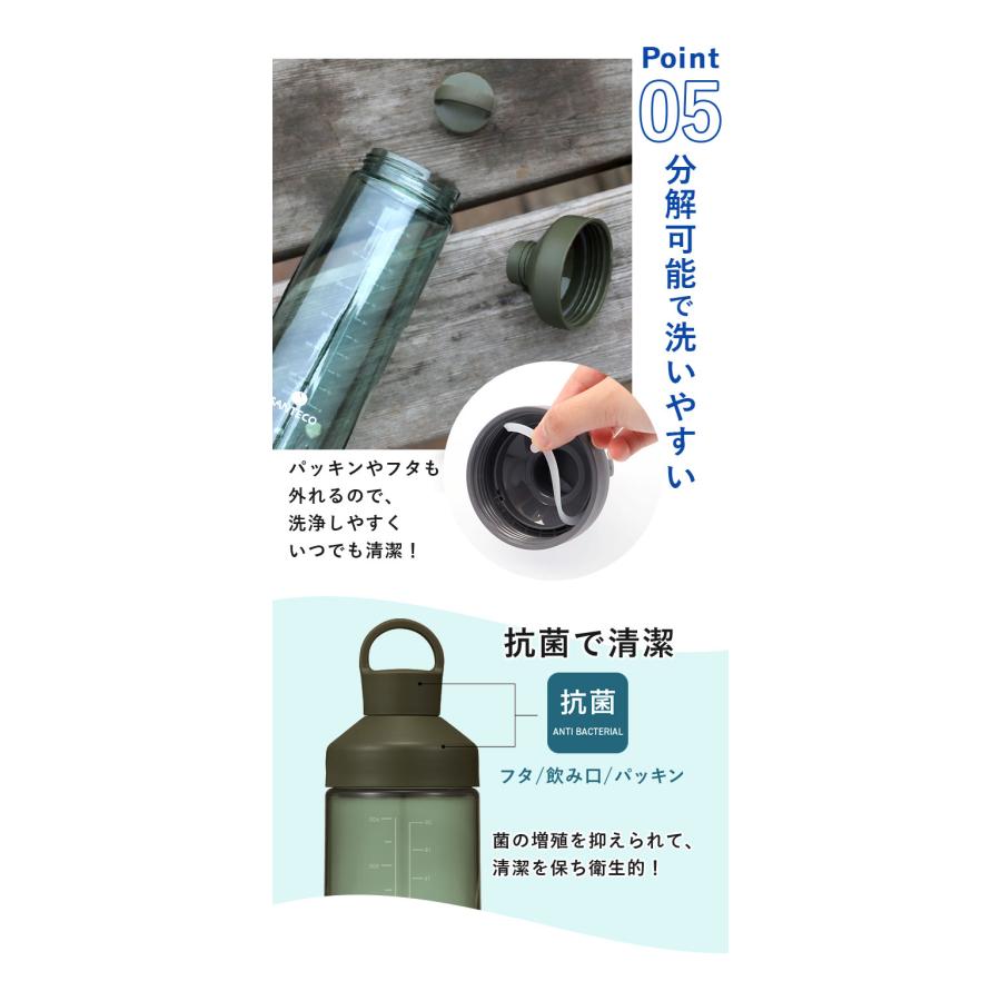 クリアボトル 水筒 通販 約 700ml 710 ウォーターボトル 直飲み プロテイン シェイカー マグボトル マイボトル 軽量 おしゃれ トライタン ボトル クリアボトル | SANTECO | 13
