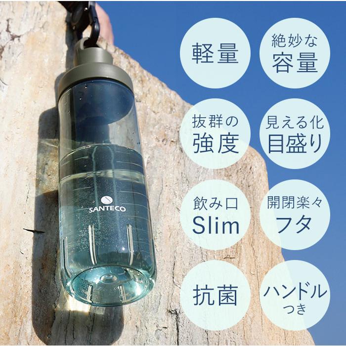 クリアボトル 水筒 通販 約 700ml 710 ウォーターボトル 直飲み プロテイン シェイカー マグボトル マイボトル 軽量 おしゃれ トライタン ボトル クリアボトル | SANTECO | 05