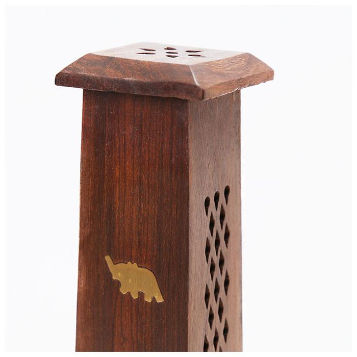 お香立て 通販お香立て おしゃれ 香立て 香立 かわいい おこうたて 香炉 受け皿 お香 皿 インセンスホルダー シーシャムウッド タワー型 木製 スタンド お香立て | BACKYARD FAMILY | 08